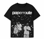 BLACK RAINING PAPER TEE